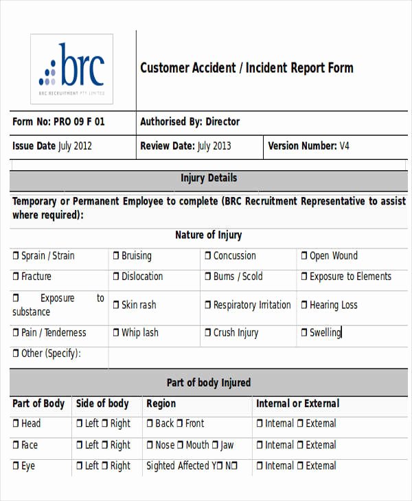 Accident Report Template Word Elegant 28 Incident Report Templates In Word