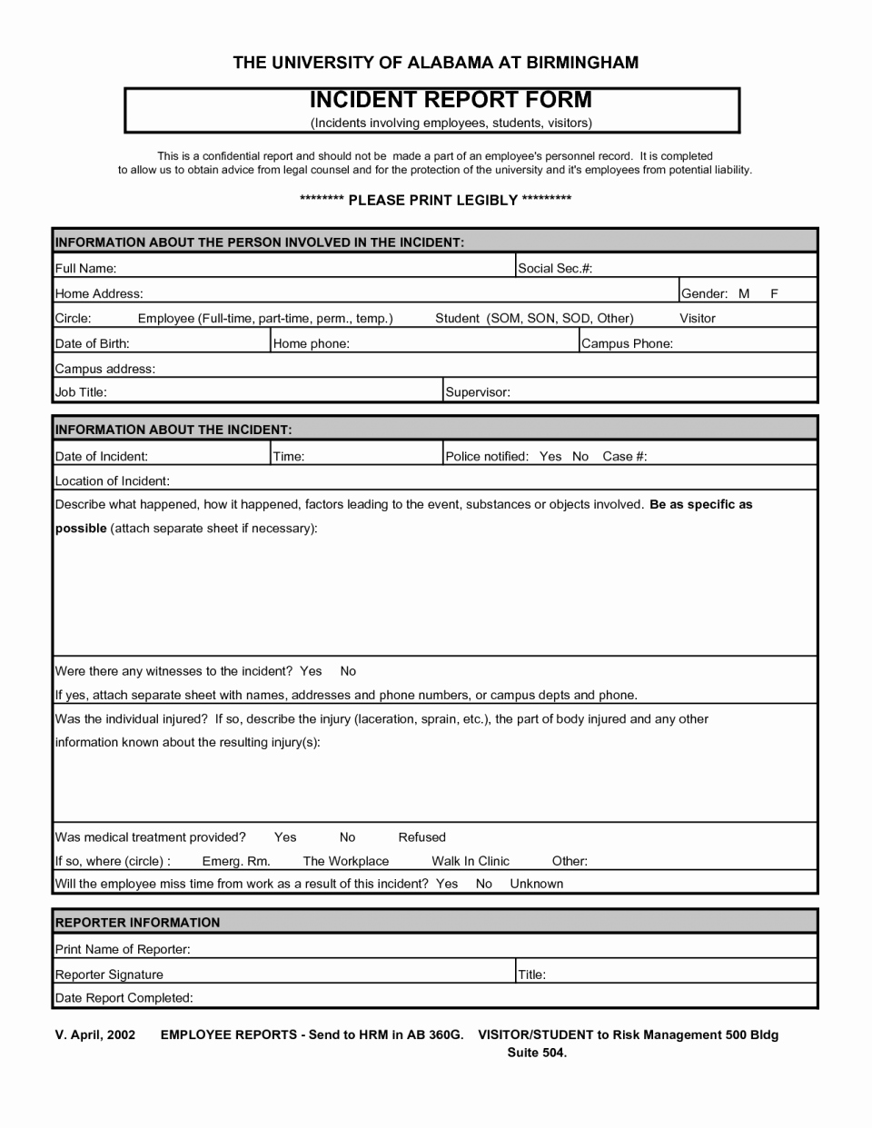 Accident Report Template Word Fresh Accident Report form Template Word Uk Hse for Workplace