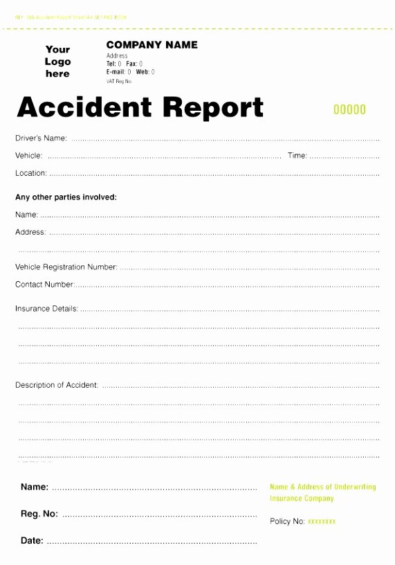 Accident Report Template Word Lovely 5 Accident Report form Template Uk Oteuo