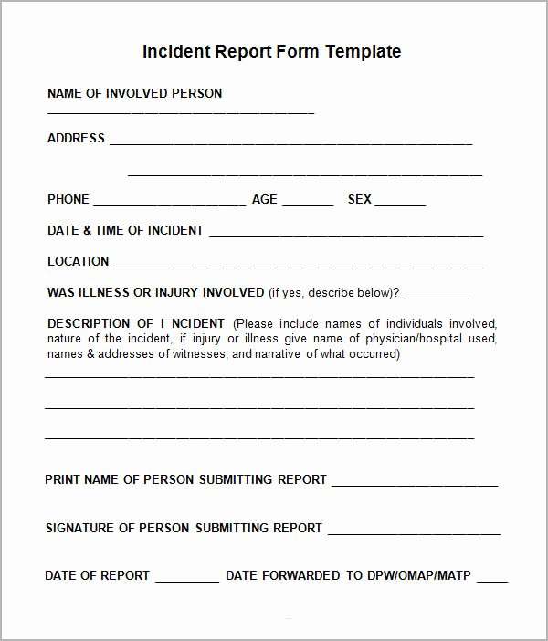 Accident Report Template Word Lovely Incident Report Template 15 Free Download Documents In