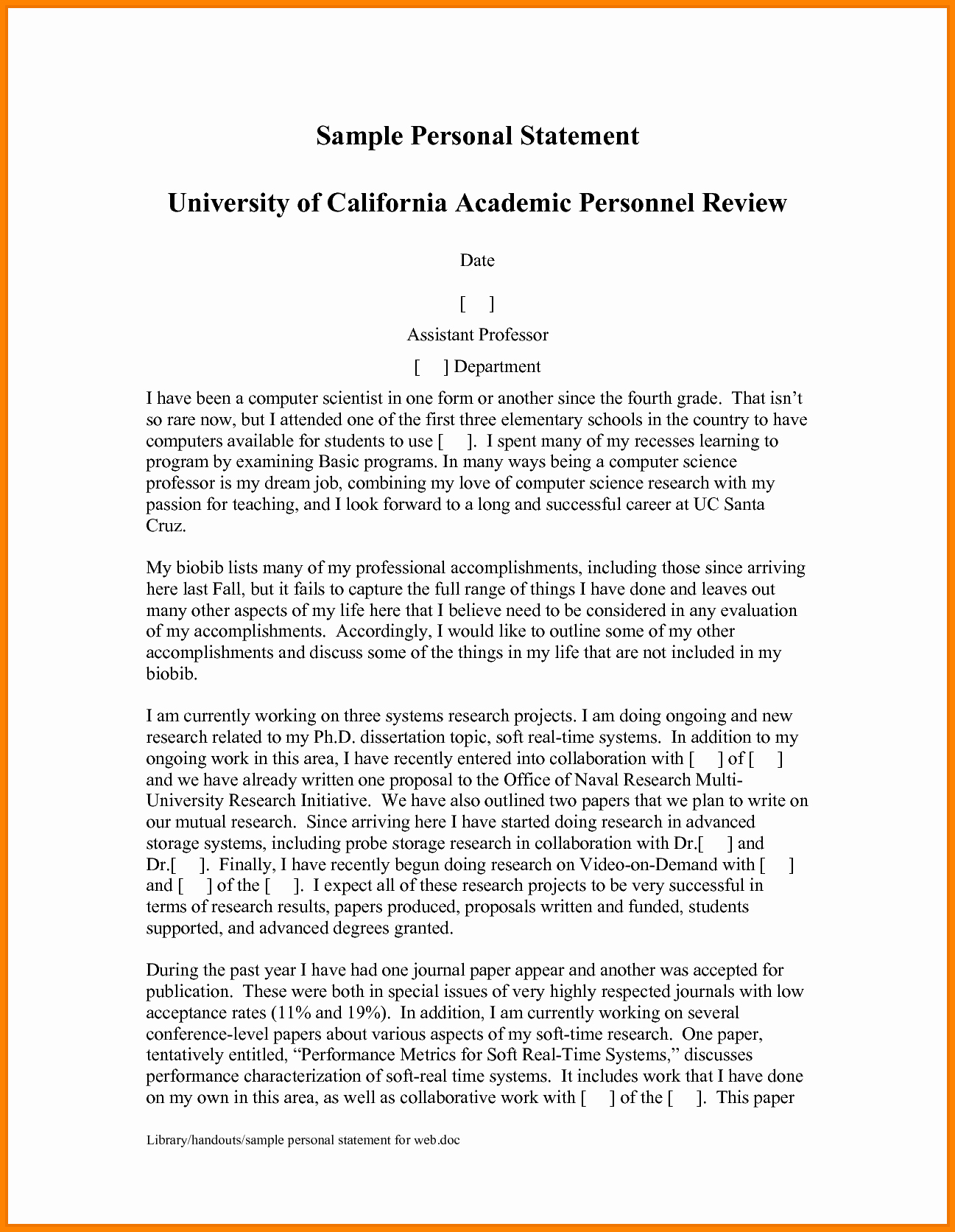 Accounting Career Goals Essay Awesome 9 Writing A Personal Statement for Grad School