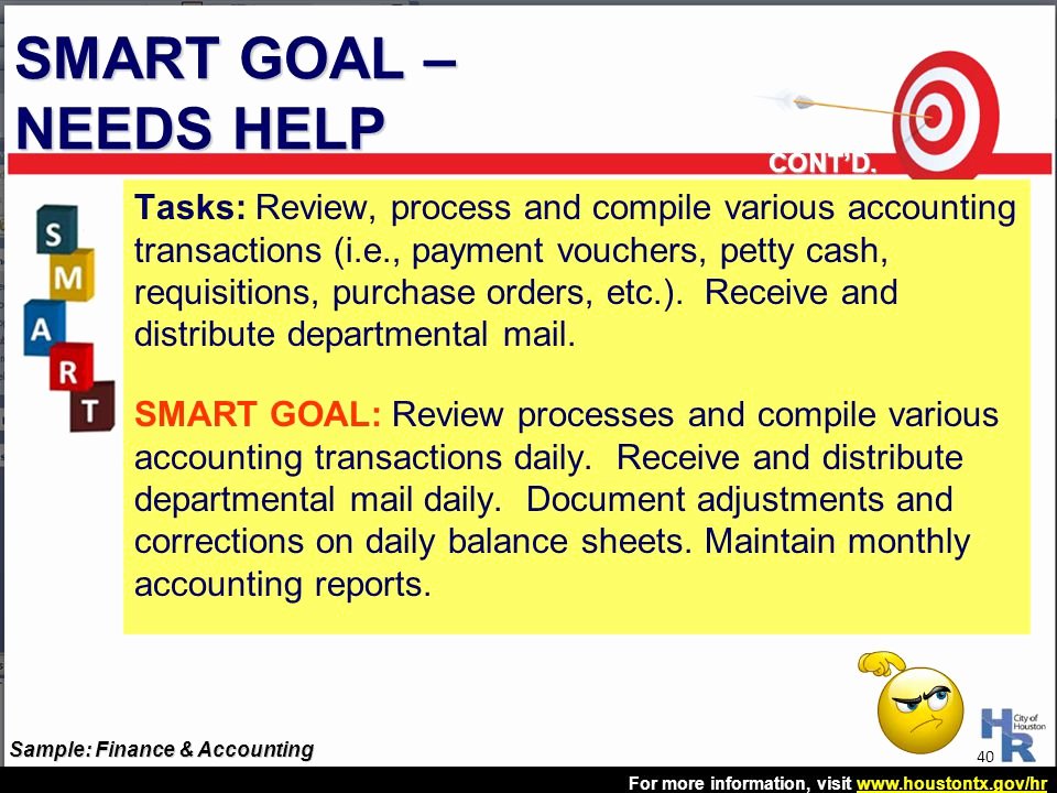 Accounting Career Goals Essay Fresh Houston Employee assessment and Review Hear Process