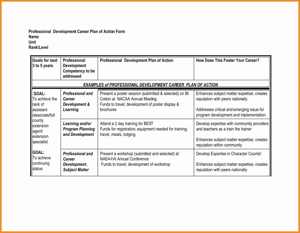 Accounting Career Goals Essay Luxury 6 7 Career Plan Template