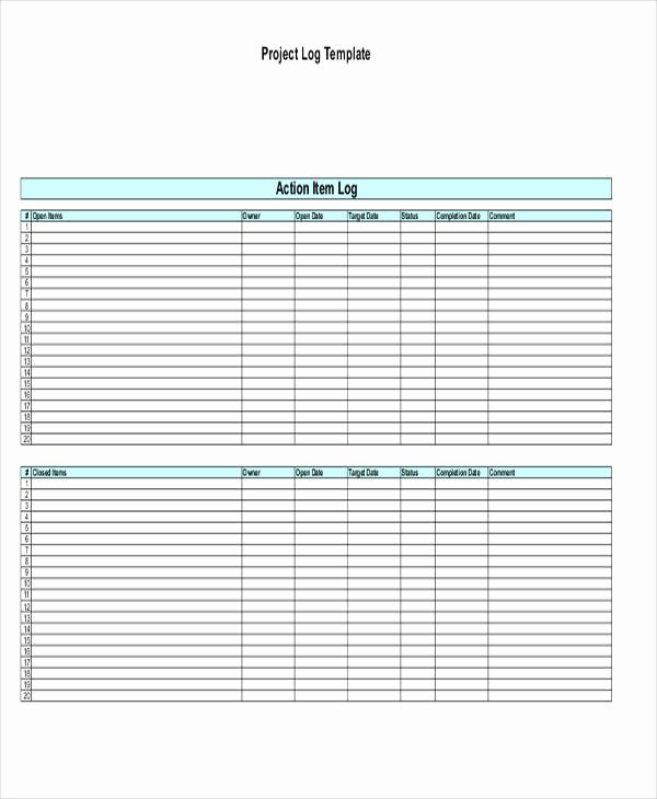 Action Log Template Best Of 39 Free Log Templates