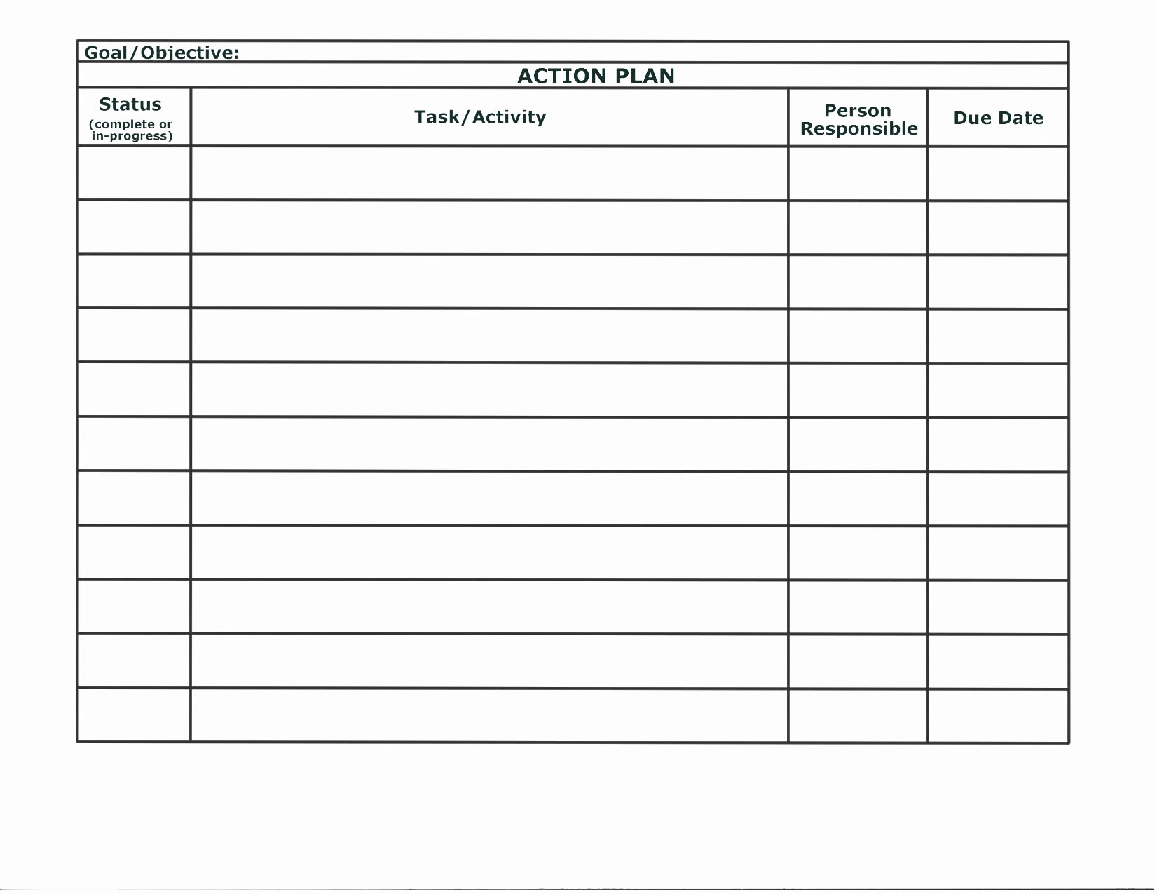 Action Log Template Inspirational Stunning General Action Plan Template Word Examples Thogati