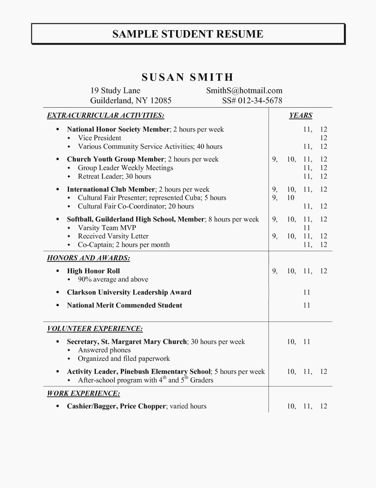 Activities Resume Template Inspirational Activities for Resume Valid Extracurricular Sample