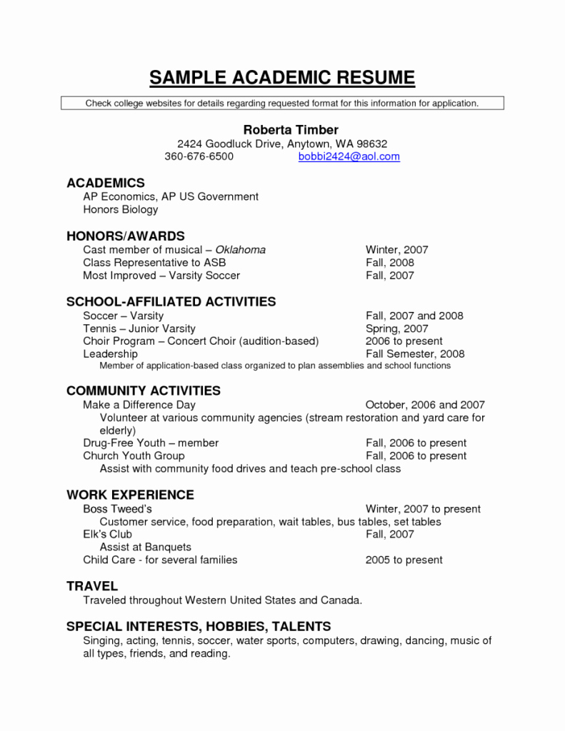 Activities Resume Template Luxury Resume Examples Sample Academic Resume Academics