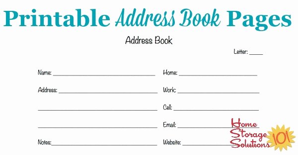 Address Book Template Free Awesome Free Printable Address Book Pages Get Your Contact