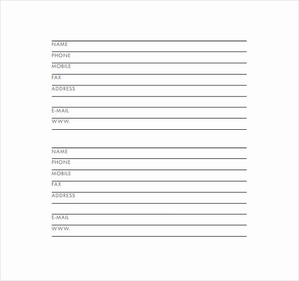 Address Book Template Free New Download Address Book Templates Access Free Flyingfilecloud