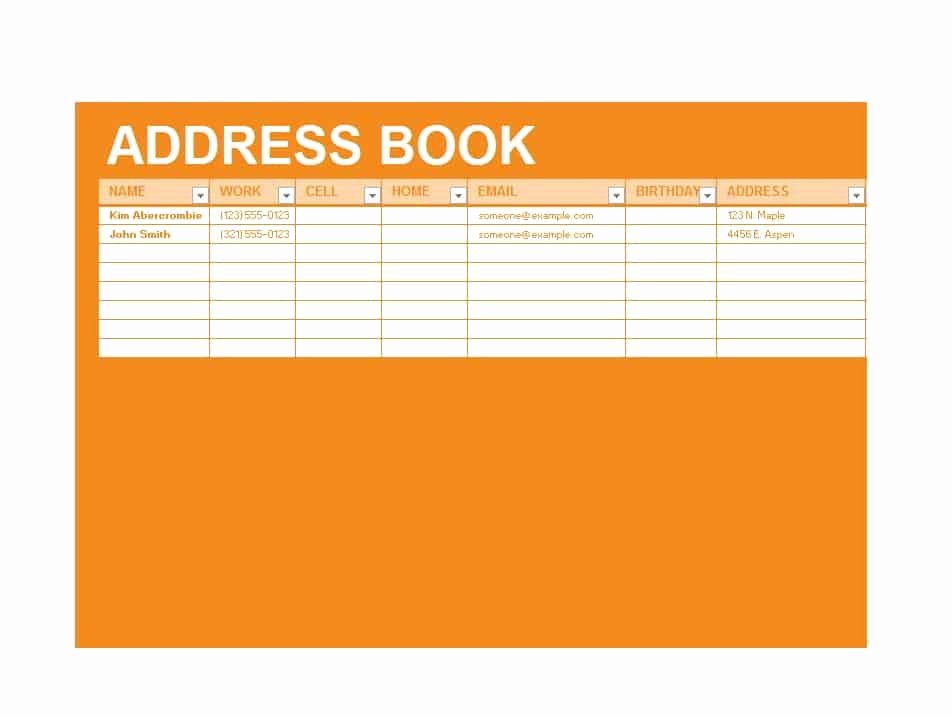 Address Book Template Free Unique 40 Printable &amp; Editable Address Book Templates [ Free]