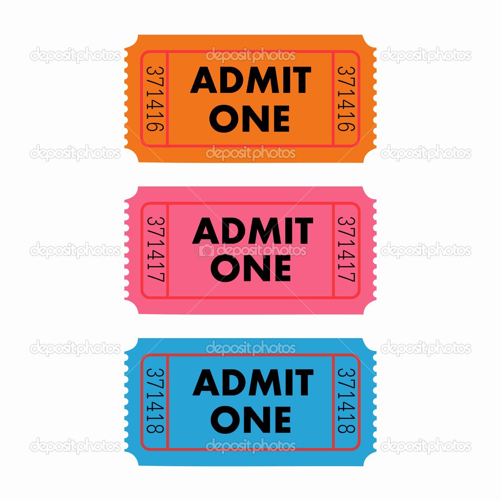 Admit One Ticket Printable Elegant Admit One Ticket Template Free Printable