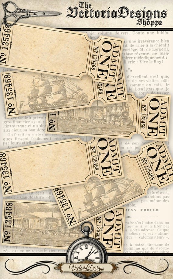 Admit One Ticket Printable Luxury Printable Blank Tickets Add Text Admit One Boat Train