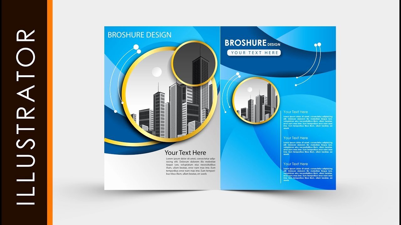 Adobe Illustrator Brochure Template New Adobe Illustrator Tutorial Create Business Brochure Two