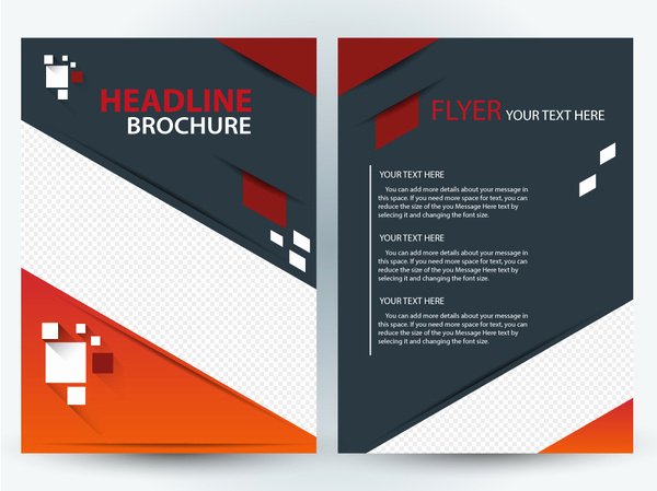 Adobe Illustrator Brochure Templates Awesome Flyer Brochure Template Design with Diagonal Illustration