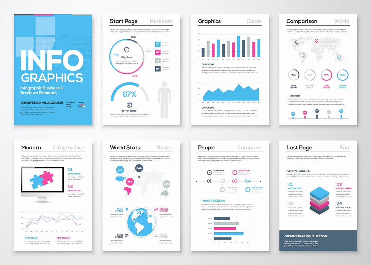 Adobe Illustrator Brochure Templates Beautiful Infographic Free Brochure Template