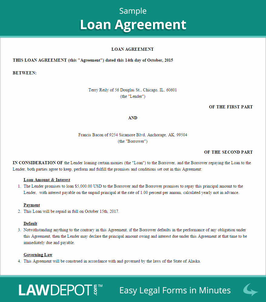 Advance Payment Agreement Letter Awesome Free Loan Agreement Create Download and Print