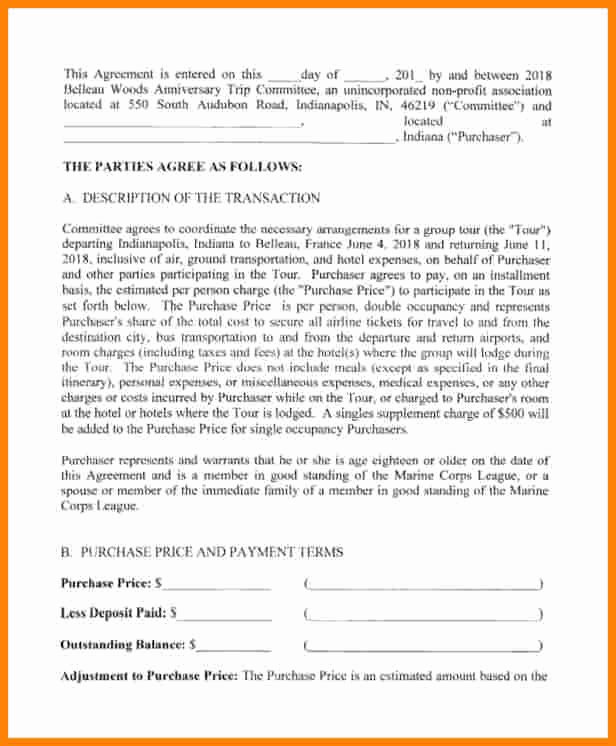 Advance Payment Agreement Letter Elegant 8 Installment Payment Contract Template