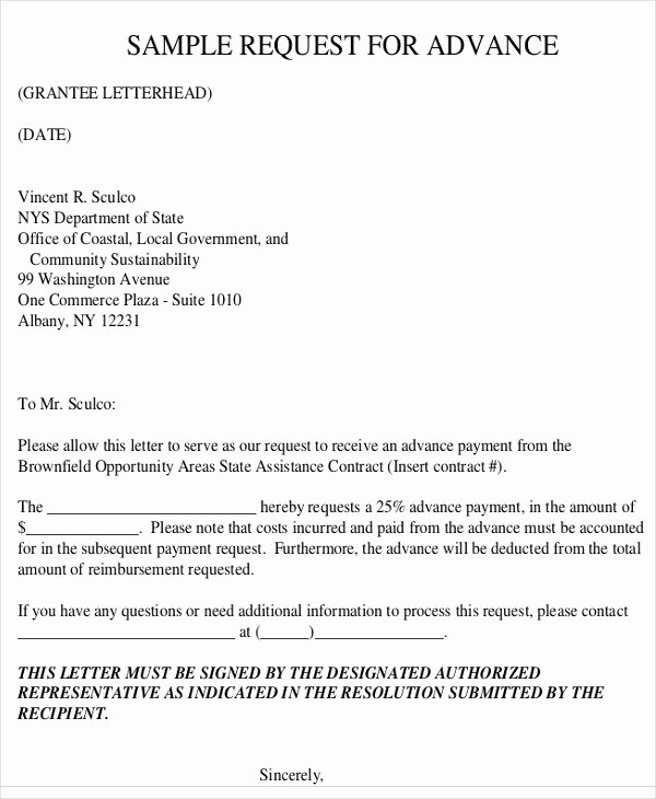 Advance Payment Agreement Letter New 42 Request Letter Template Word Google Docs Apple