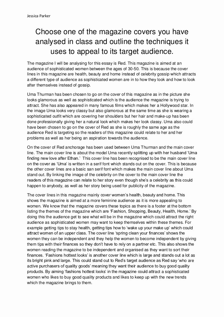 analysis of advertisement essay