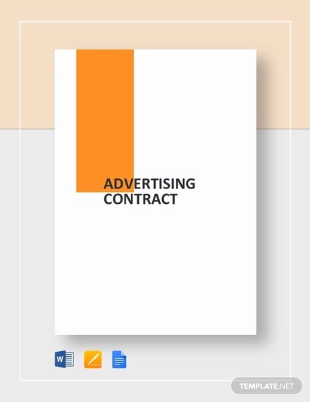 Advertisement Template Google Docs Elegant Advertising Contract Template 15 Pdf Word Google Docs