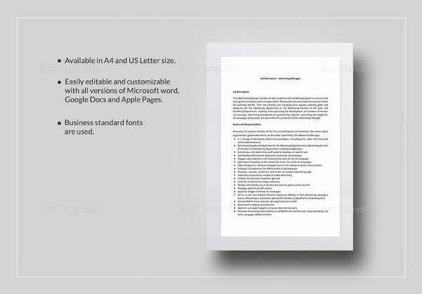 Advertisement Template Google Docs Lovely 48 Hr Job Description Templates Hr Templates