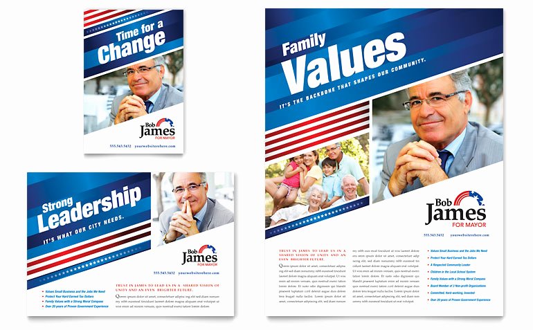 Advertising Campaign Template Elegant Political Campaign Flyer &amp; Ad Template Word &amp; Publisher