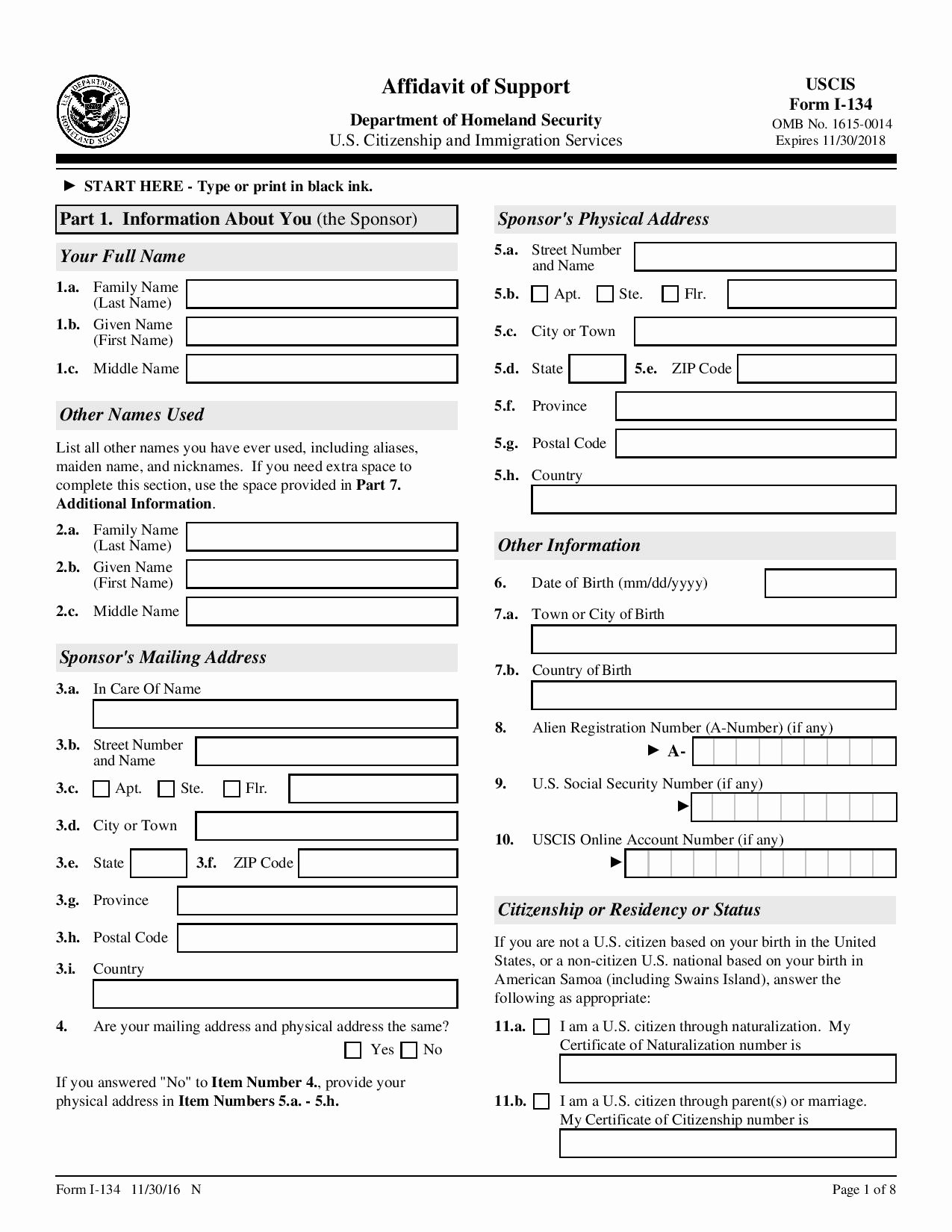 Affidavit Of Income Beautiful form I 134 Affidavit Of Support