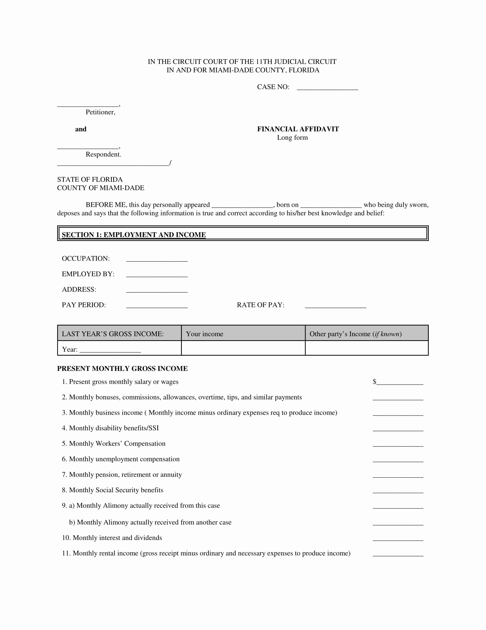 Affidavit Of Income Best Of 19 Free Affidavit forms