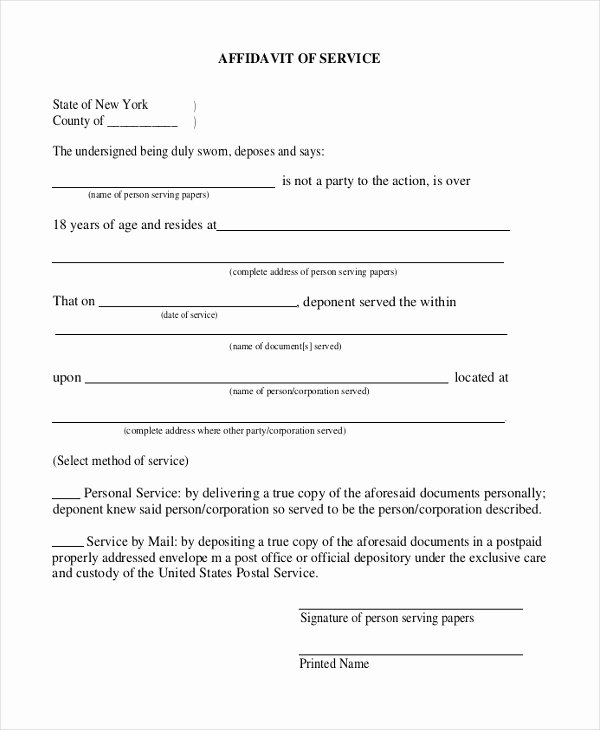 Affidavit Of No Income Unique 11 Sample Free Affidavit forms Sample Example formt