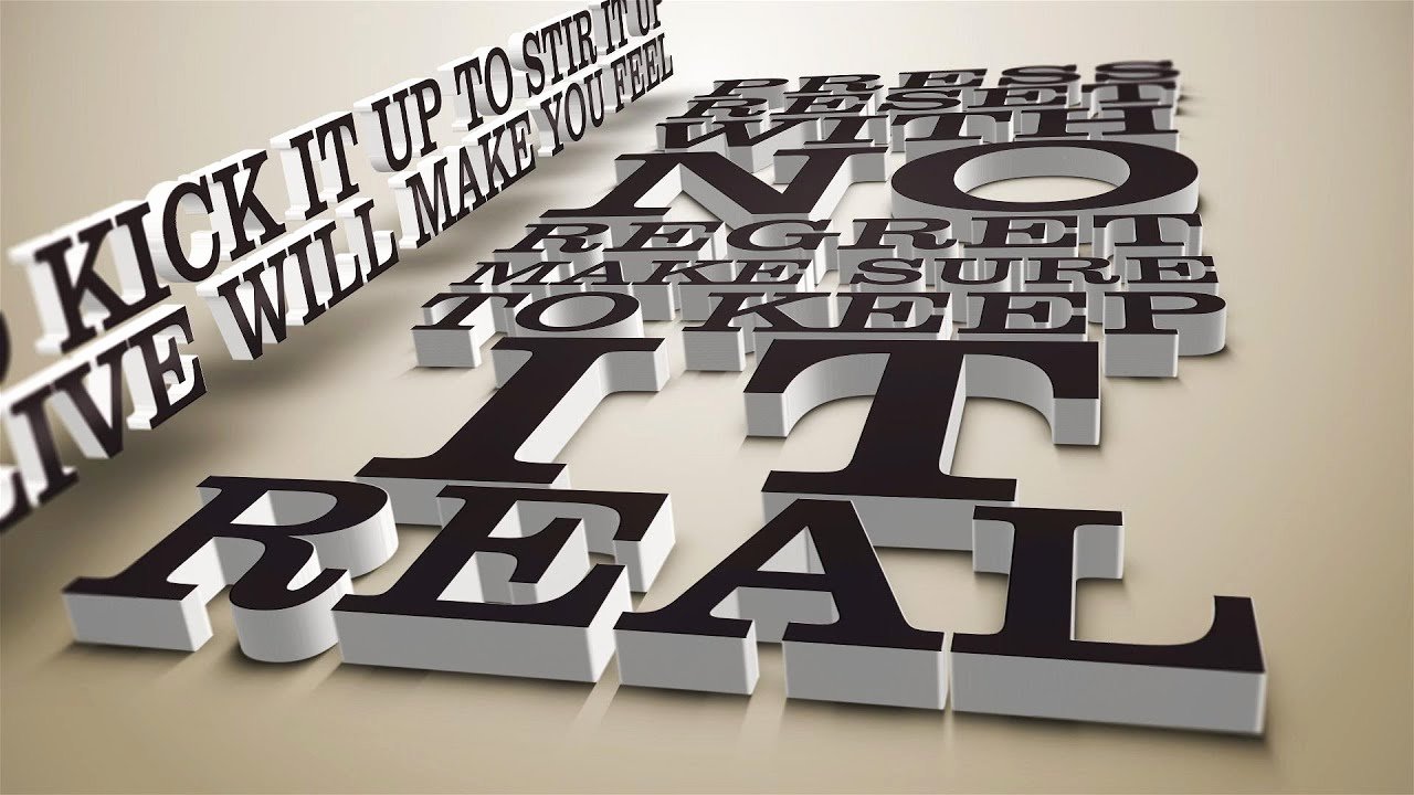 After Effects Lyric Video Luxury Kinetic Typography 3d Lyrics V1 and V2 after Effects