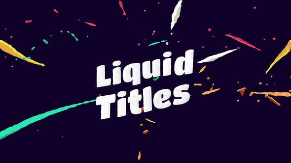 After Effects Lyric Video Template Lovely Liquid Animation Titles by Motionvids