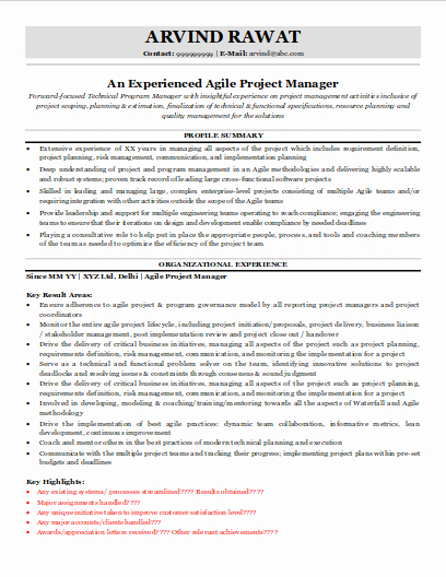 Agile Project Manager Resume Best Of Resume Samples for Jobs Free Example Resumes &amp; Guides