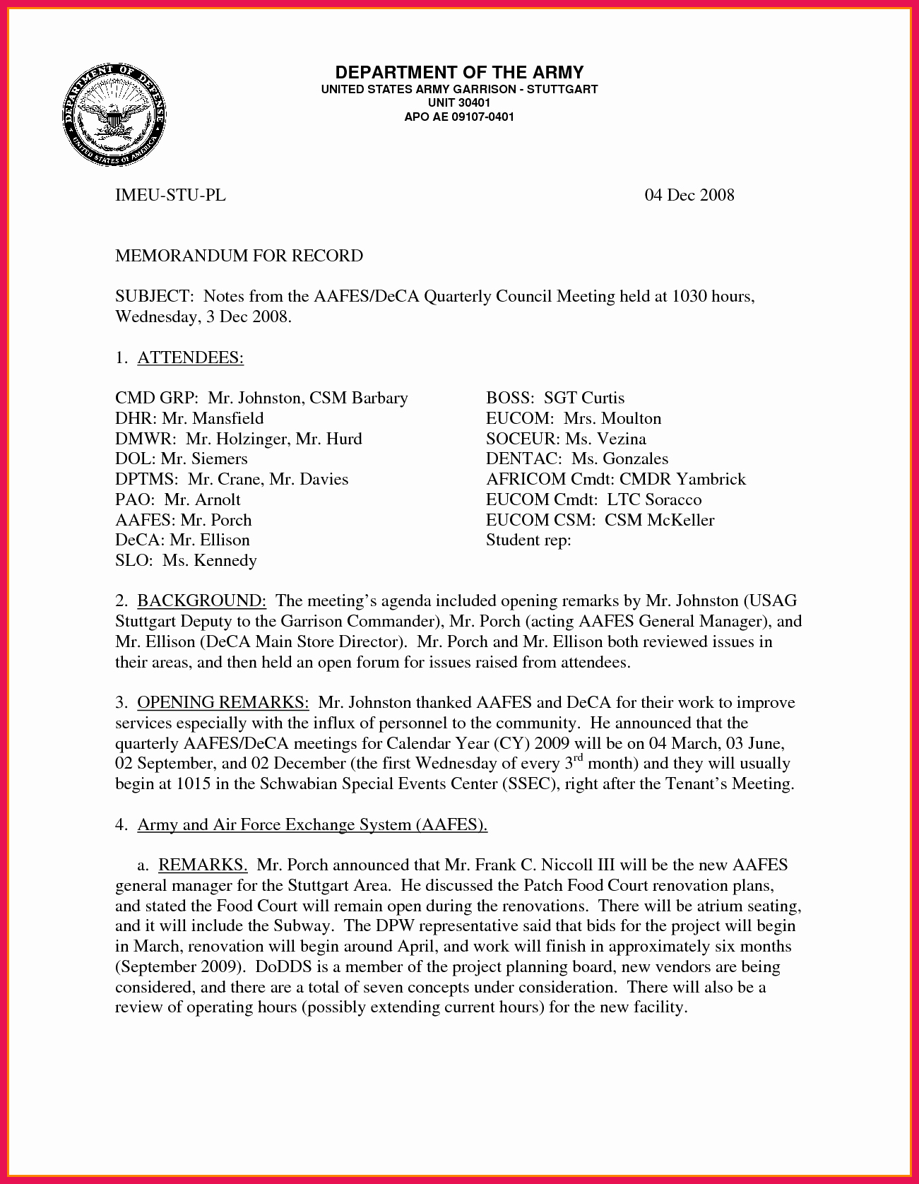 Air force Memorandum Template Unique Memorandum for Record Template