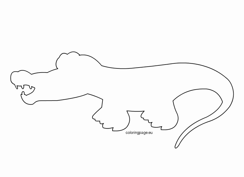 Alligator Template Printable Awesome Crocodile Outline