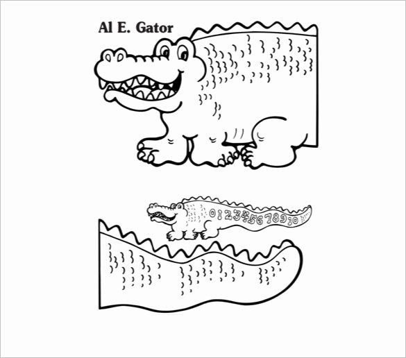 Alligator Template Printable Beautiful 14 Alligator Templates Crafts &amp; Colouring Pages