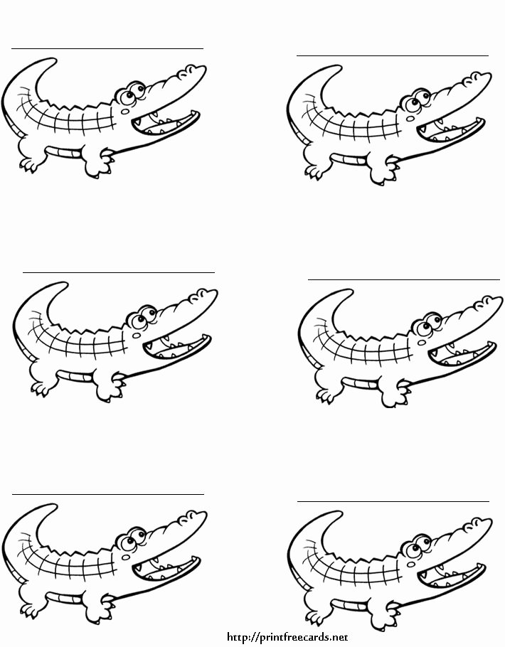 Alligator Template Printable Inspirational Free Printable Name Tags Alligator