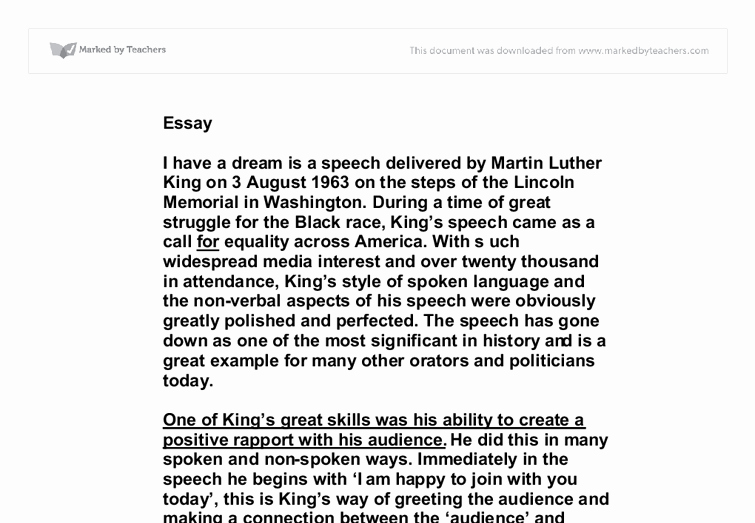 American Dream Essay Titles Lovely I Have A Dream Speech Essay