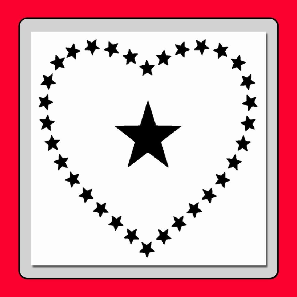 American Flag Star Stencil Printable Elegant 10 X 10 Patriotic Heart Of Stars Stencil American Usa Flag