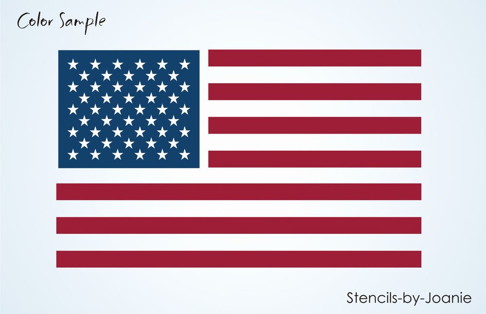 American Flag Star Stencil Printable Elegant Stencil 6&quot; Amercian Flag Stripes 50 Stars Primitive