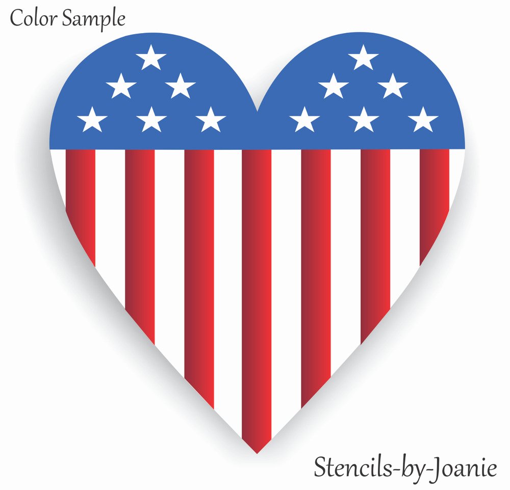 American Flag Star Stencil Printable Luxury Patriotic Stencil Americana Heart Flag Stars Stripes