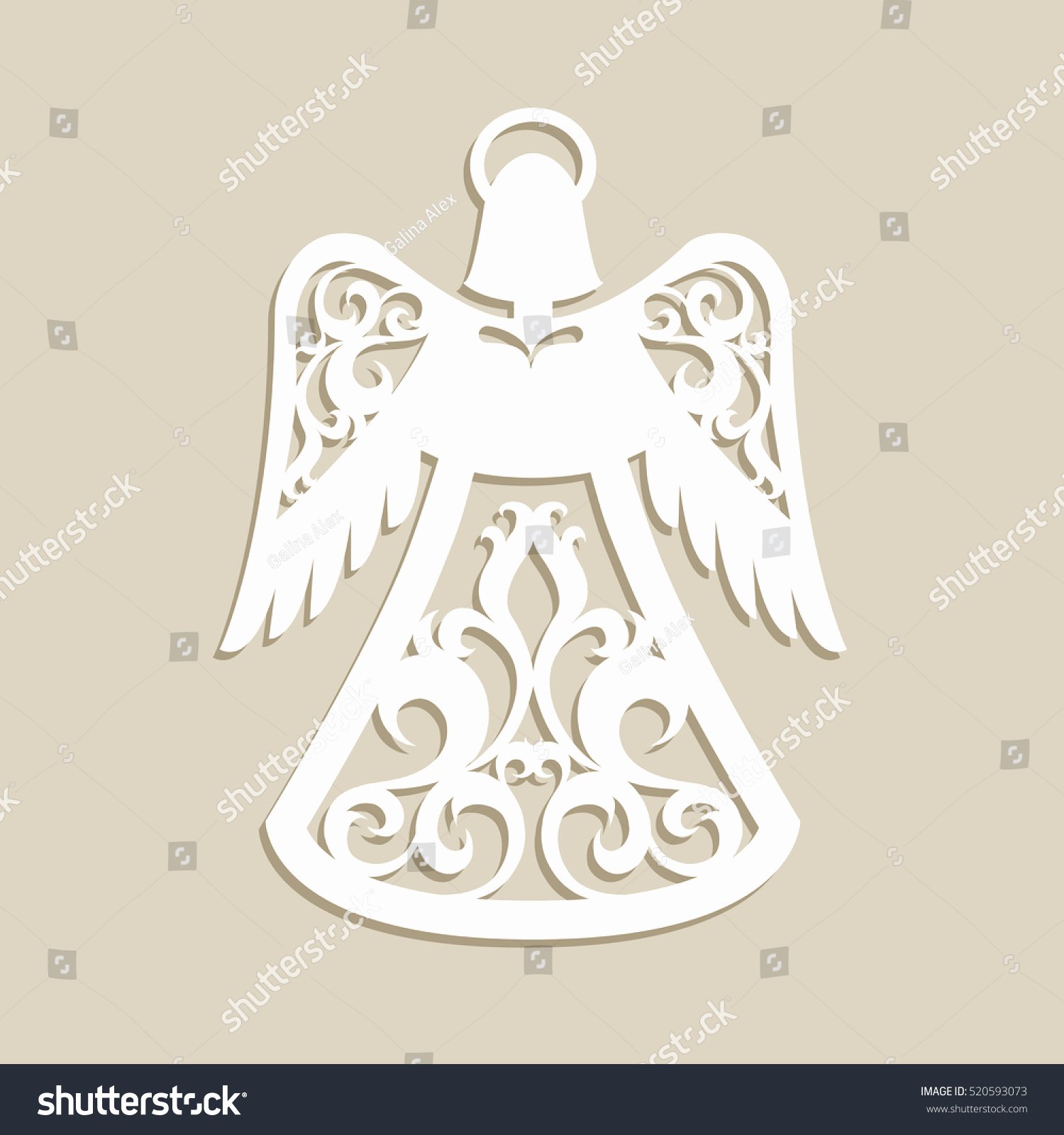 Angel Tree Template Fresh Christmas Carved Openwork Angel Template Laser Stock