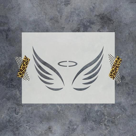 Angel Wing Stencil Printable Awesome Angel Wings Stencil Reusable Diy Craft Stencils Of Angel