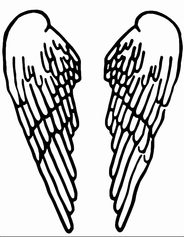 Angel Wing Stencil Printable Awesome Seraph Wing Shirt now with Wings Stencil Image