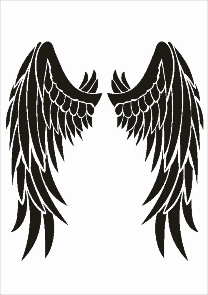 Angel Wing Stencil Printable Elegant Stencil W 207 Angel Wings Umr Wall Stencil