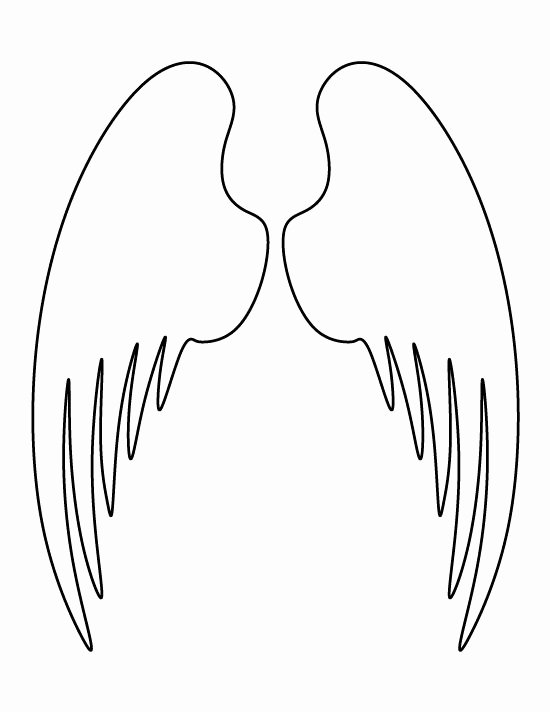 Angel Wing Stencil Printable Inspirational Angel Wings Pattern Use the Printable Outline for Crafts