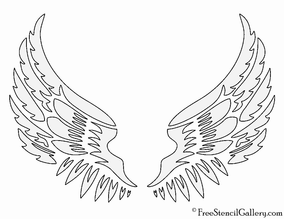 Angel Wing Stencil Printable Inspirational Angel Wings Stencil