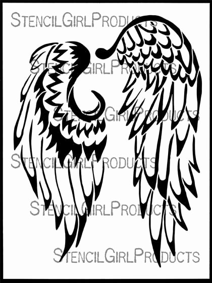 Angel Wing Stencil Printable Luxury Angel Wings Stencil Kristie Taylor