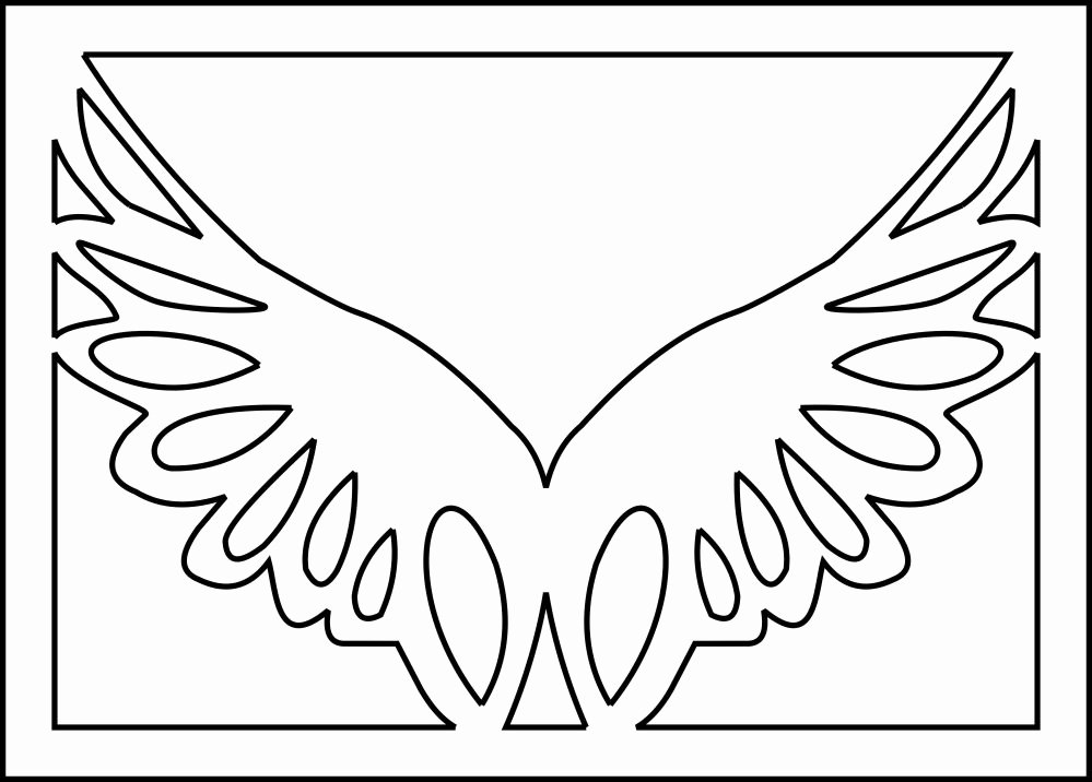 Angel Wing Stencil Printable New Angel Stencils Angel Wings Stencil