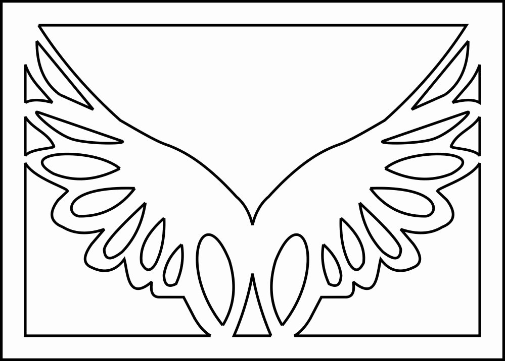 Angel Wing Stencil Printable New Angel Stencils Angel Wings Stencil