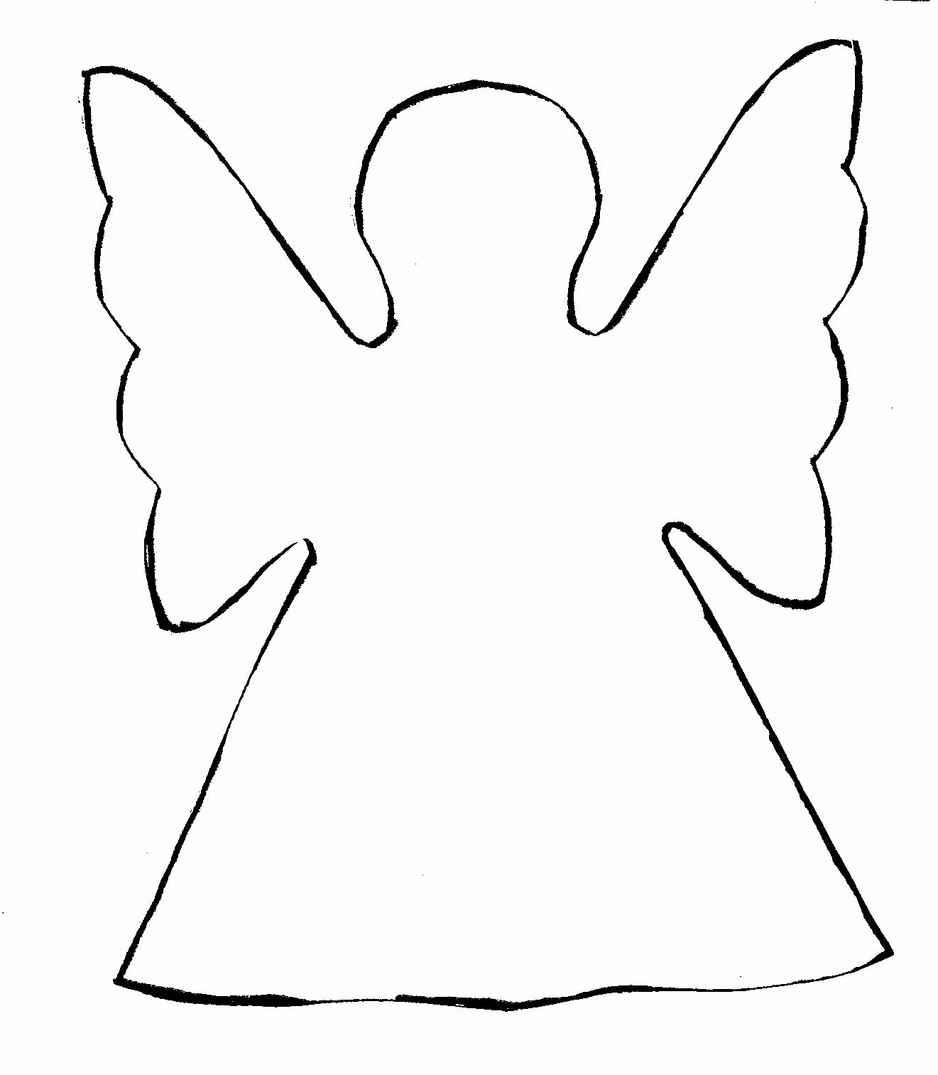 Angel Wing Templates Best Of Angel Outline Clipart Clipart Suggest